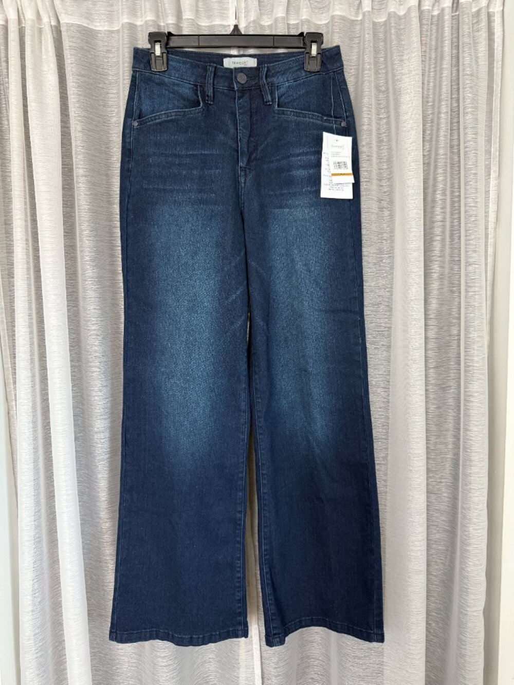 SKINNYGIRL Dark Indigo Wide-Leg Trouser Jeans | Size 8 / 29  High-Rise NWT